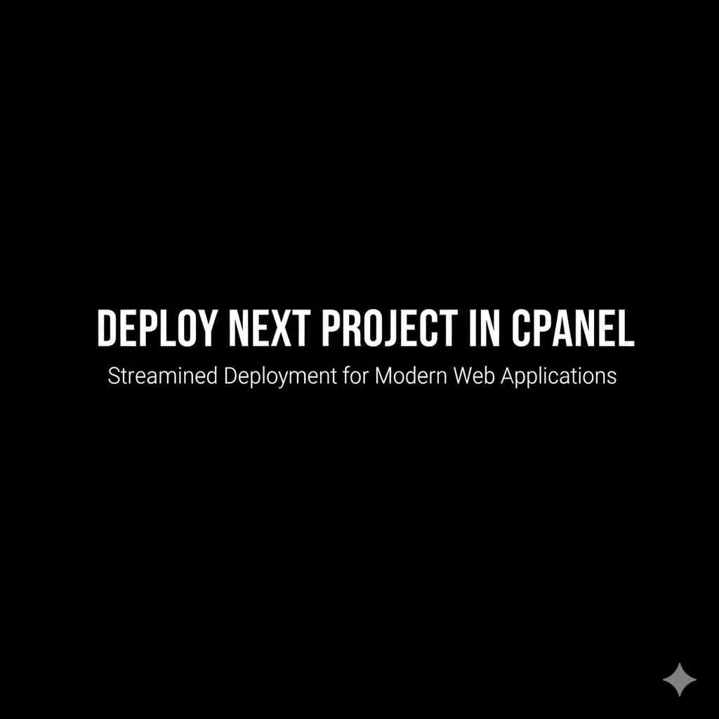 Next.js প্রজেক্ট cPanel-এ ডিপ্লয় করার ধাপসমূহ